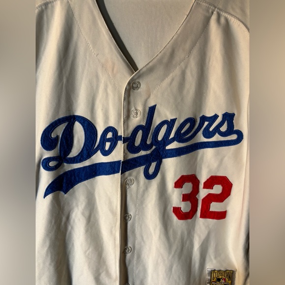 Dodgers #32 Sandy Koufax 1958 Jersey - Picture 2 of 16